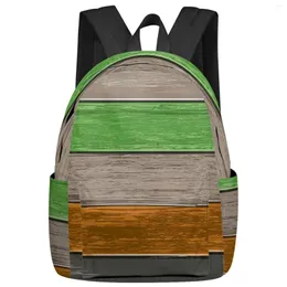 Backpack Vintage Farm Barn Wood Green Women Man Backpacks Waterproof Travel School For Student Boys Girls Laptop Bags Mochilas