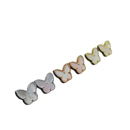 Vans cleef designer brincos feminino qualidade original charme prata quatro folhas grama brincos de prata borboleta presente feminino