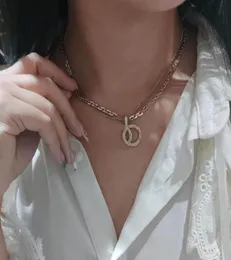 Modische goldene Charm-Halsketten für Damen und Herren, Party-Schmuck für Paare, Liebhaber, Verlobungsgeschenk2370683