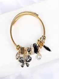 Nette Schmetterling Strass Anhänger Armbänder Armreifen Edelstahl Geometrie Kristall Perlen Kinder Frauen Charme Armreif Schmuck4602656