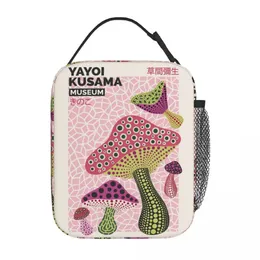 yayoi kusama mushroom accessories أكياس الغداء المعزولة للنساء حاوية طعام قابلة لإعادة الاستخدام طوال الموسم التبريد الحراري Bento Box 231226