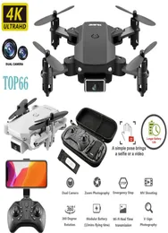 كاميرا بدون طيار DRONE TOP66 4K HD CAMERA CAMERA 2MP 2MP البكسل WIFI FPV DRON DUAL HEAD