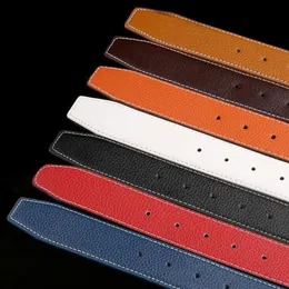 Cinturones Cinturón para hombre Cinturones de moda Hombres Cuero Negro Cinturones de negocios Mujeres Hebilla dorada grande Mujer Clásico Casual Ceinture con naranja Bo273z