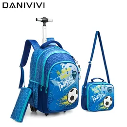 BASSE BAMBINI 3PCS BASSATURA SCOLAGGIO CON IL TACCA SCUOLA SCUOLA CON BAGNO PRANZO SCHOOL ROLLING BACKPACK BACKPACK PER LA CHUE