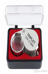 Mini 302010x21mm Lenti d'ingrandimento per gioielli Lenti d'ingrandimento con diamanti Lente d'ingrandimento Ingegnosa lente d'ingrandimento portatile Colore argento con vendita al dettaglio 3860336