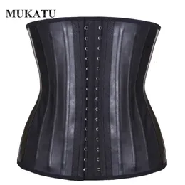 MUKATU Latex Waist Trainer Corset Belly Slim Belt Body Shaper Modeling Strap 25 Steel Boned Waist Cincher Gaine Amincissante 231225