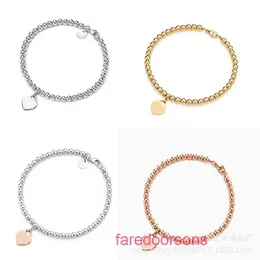 التصميم Tifanism Women Bead Bead Bracelets Charm Jewelry Luxury for Lady Gift T Style Love Pearl Bracelet Rose Gold with Original Box