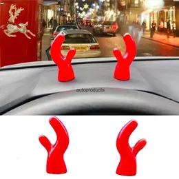 تحديث elk horn rownaments Universal Christmas Decoration 3D ملصقات Auto Dashboard Decor