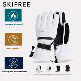 Skifree Ski Gloves Men Women Royproof Criteed Dark Riding Riding Five Happed Gloves Mitten للتزلج الشتوي البالغ 231227