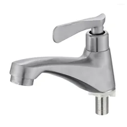 Bathroom Sink Faucets Basin Faucet Single Cold Counter 304 Stainless Steel Deck Mounted Washbasin Water Taps