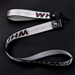 Industrial Lanyard Long Keychain Yellow Nylon Strap Halter Fashion Luggage Pendant Unisex Brand Designer Carved Alloy Buckle Decorative Black White Ke WATO