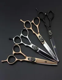 Nuovi forbici da taglio dei capelli da barbiere professionista Kasho GF60 da 55 pollici 6cr Silverblackrose Golden4071478