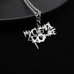 My Chemical Romance Rock Band Woman Necklace Stainless Steel Necklaces Man Charms Accessories Geometric Pendant Fashion Jewelry