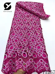Французская вышивка гипюровый шнур кружевная ткань 2024 Высокое качество блестки в африканском стиле для свадебной вечеринки Вышивание Y1257 231226