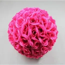 Ghirlande 60 CM 23 "Crittografia artificiale Rosa Fiore di seta Palline da bacio di grandi dimensioni Per Ornamenti natalizi Decorazioni per feste di nozze 10 Col