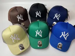 Sommarfri lastbilsdesigner broderad baseballmössa för män och kvinnor New York Los Angeles Hip Hop Style Sports Visor Snapback Plate Bounce Sun Hat