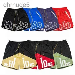 Rhude Mens Shorts Athletic Casual Mesh Short Men Womens High Quality Classic Beach Fashion Luxury Designer Street Hip Hop Blue Green and Red Size S-xl DPZB