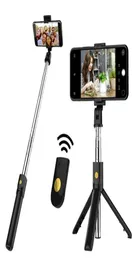 3in1 monopodi Selfie wireless Selfie Stick pieghevole portatile Monopode Bluetooth Monopode Mini treppiede estesibile per iPhoneandroidh9706493
