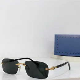 Neue Mode Sonnenbrille 1221o Square Objektiv Randless K Goldbeschichtung Einfacher und vielseitiger Sommer im Freien im Freien UV400 -Schutzbrillen