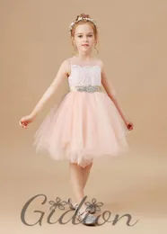 Girl Dresses Lace/Tulle Kids Birthday Evening Party Ball Pageant Wedding Event Ceremony Prom Banquet Celebration Flower Girls Dressess