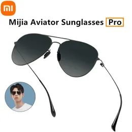 Sunglasses Xiaomi Mijia Aviator Sunglasses Pro Block UV antiglare Stainless steel ultrathin frame For Outdoor Travel Man Woman