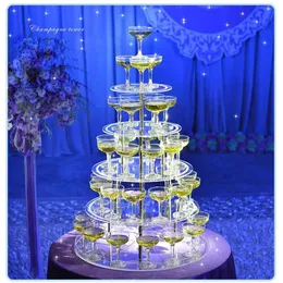 Lieferungen anderer festlicher Partyzubehör Feiern Geburtstag Hochzeit Kreatives Layout Acryl Fivelayer Round Wine Rack Cup Tower Requisiten Cha