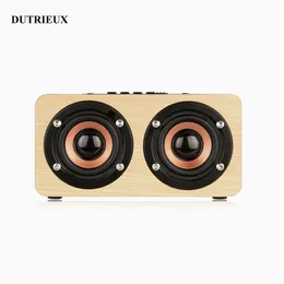 Speakers Origin Portable Wireless Bluetooth Dual Speaker Music Player Solid Wood Retro Bass Radio Wooden Cabinet LongLast TF/MP3 Card