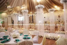 Holders Acryl Crystal Kurtyna na scenę weselną okrągła dekoracja Mandap Crystal Wedding Arch na wesela, imprezę, wydarzenie