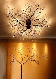 Modern Branch Chandelier Globe Creative Black Metal Twig Ceiling Lamp Office Living Room Light G4 LED Dia100cm MYY317g224W2150891