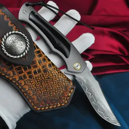 Kerzeman Kylin SKD-11 BLADE Handgjorda vikarkkniv Taktisk camping Överlevnad Utility Outdoor EDC Tools Pocket Knives Steel+Bone Handle