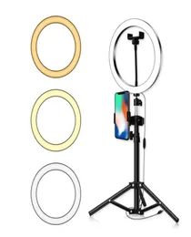 10039039 Selfie Ring Light مع حامل هاتف ترايبود للبث المباشر لمكياج البث المباشر على YouTube Video Pography Mini LED Camera R7514510