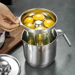 304 Stainless Steel Egg White Separator Auxiliary Baby Food Supplement Yolk Protein Filter Bowl Household Separation Set 231227