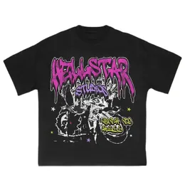 Graphic Hellsta T Derts Men S Shirt Skull Print O Neck Tirt 100 Cotton Loose Streetwear Complements XXXL Tops 2023 231226