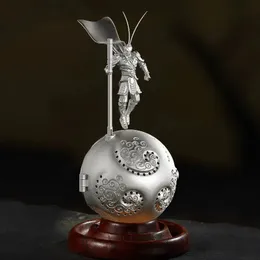 Wukong Çay Infuser Sterling Gümüş Büyük Kutsal Çay Filtresi Top Pet Seyahat Filtresi Net Çay Sızıntı Çantası Çay Infuser 231226