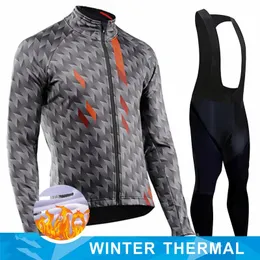 2023 Winter warmes Fleece Jersey Set Mountian Racing Cycling Ropa Ciclismo Kaltem Widerstand 231227