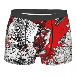 Cuecas mj através do céu graffiti doodle doce arte algodão calcinha homem roupa interior impressão shorts boxer briefs