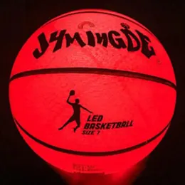 Night Light Basketball High Brightness LED Growing Rubber Basketball for Training Freestyle Performances Bra gåvor ER 231227