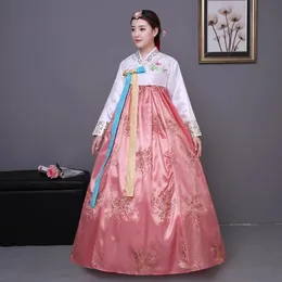 Kläder Nya koreanska Hanbok -klänning Kvinnlig Elegant traditionell och forntida kläder Korean Klassisk dansföreställning Stage kläder 3127