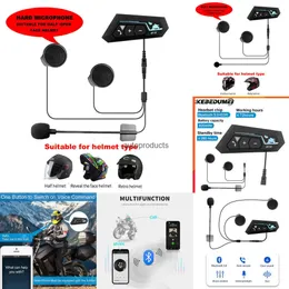Elektronika samochodowa Bluetooth 5.0 Motocykl słuchawkowy słuchawkowy słuchawkowy bezprzewodowy motocykl Handsfree stereo słuchawki słuchawki mp3 głośnik wodoodporny z mikrofonem