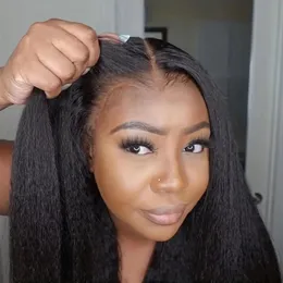 Kinky Straight Human Hair Perücken glänzende Perücke menschliches Haar bereit zum Tragen 4x4 Hd Spitze menschliches Haar Spitzenfront Perücke Brasilianische Perücke zum Verkauf 231227