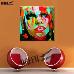 Pinturas Sexy Lábios Vermelhos Pintados à Mão Imagem A óleo sobre Lona Paleta Faca Figura Mulher Pintura Home Living Wall Decor