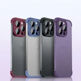 Pára-choque de silicone TPU sem moldura com capa protetora de lente de vidro para iPhone 15 14 13 12 15 Pro Max Plus 14Pro 13Pro IPones I14 Capa em caixa de varejo 300 unidades