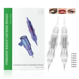 10pcs Máquina de maquiagem permanente Tatuagem A agulhas sobrancelhas A agulhas de cartucho 1RL/2R/3RL/5/7/9RL para Máquina de maquiagem permanente caneta 231227