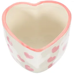 Candle Holders Love Cup Holder Centerpiece Heart Shape Festival Dinner Party Taper Banquets Ceramic For Table Pink Candles