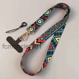 2023 Chaveiro Telefone Clipe Universal Antilost Retro Padrão Strap Crossbody Longo Pendurado Pescoço Móvel Chaveiro Carro Chaveiro Presente Corda de Elevação 8M4Q