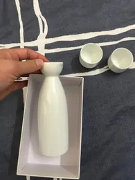 Gear Porcelain Shochu Sake Set Pot Wine Bottle 2 Cups Ceramic Sake Sets