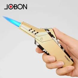 Jobon Turbo Torch Blue Flame Strong -Lighters Metal Windproof Butan Cigar Laster Camping BBQ Kitchen Kitching Airbrush