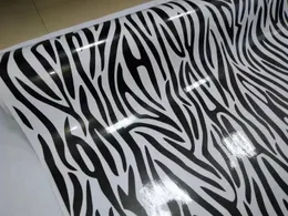 ملصقات مثيرة للإعجاب في فينيل Zebra كامو لالتفاف السيارة مع فقاعة الهواء المطبوعة/المطلية ملصقات التغليف مموهة الالتفاف 1.52x10m/20m/30m