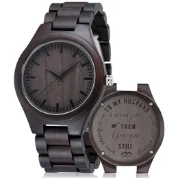 Prawdziwy skórzany pasek popularny zegarek w europejskim i amerykańskim handlu zagranicznym, Ebony Natural Bamboo i Wood Factory Hurtowe nostalgia Smart Watches 2024 Najnowsze