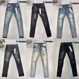 lila jeans herr designer jeans jeans för män mens jeans europeiska jean hombre mens byxor byxor biker broderi rippade för trend bomull mode jeans svarta jeans